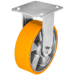 RODAJA ALUMINIO PU NARANJA FIJA 6"