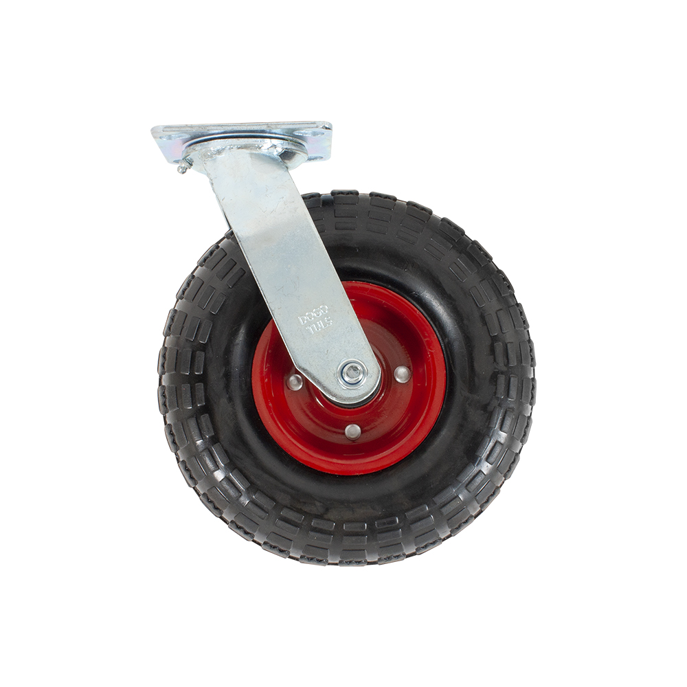 RODAJA DE HULE SOLIDO GIRATORIA 10"