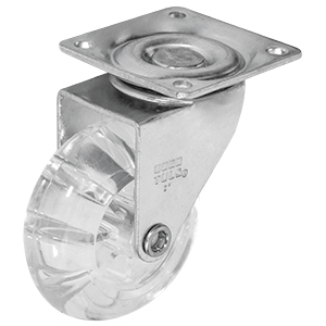 RODAJA PU TRANSPARENTE GIRATORIA 2" 