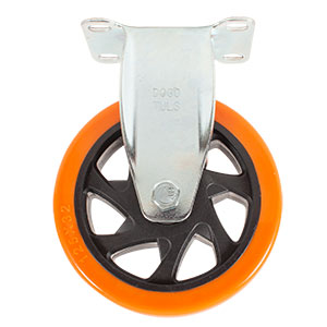 RODAJA PVC NARANJA FIJA 5"