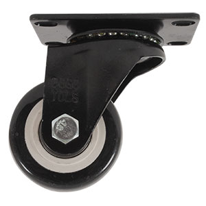 RODAJA PVC NEGRO GIRATORIA 2 1/2&quot;