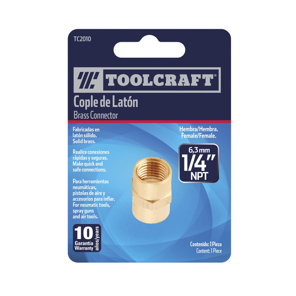 ACOPLADOR 1/4" HEMBRA/HEMBRA