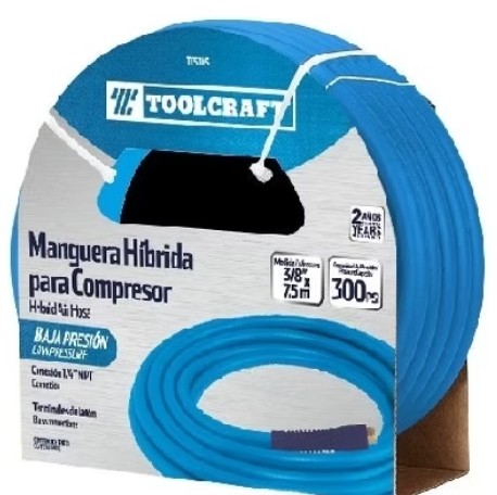 MANGUERA COMPRESOR HIBRIDA AIRE BAJA PRESION 3/8&quot; X 10M