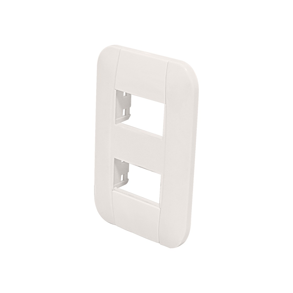 PLACA PLASTICA 2 VENTANAS COLOR BEIGE