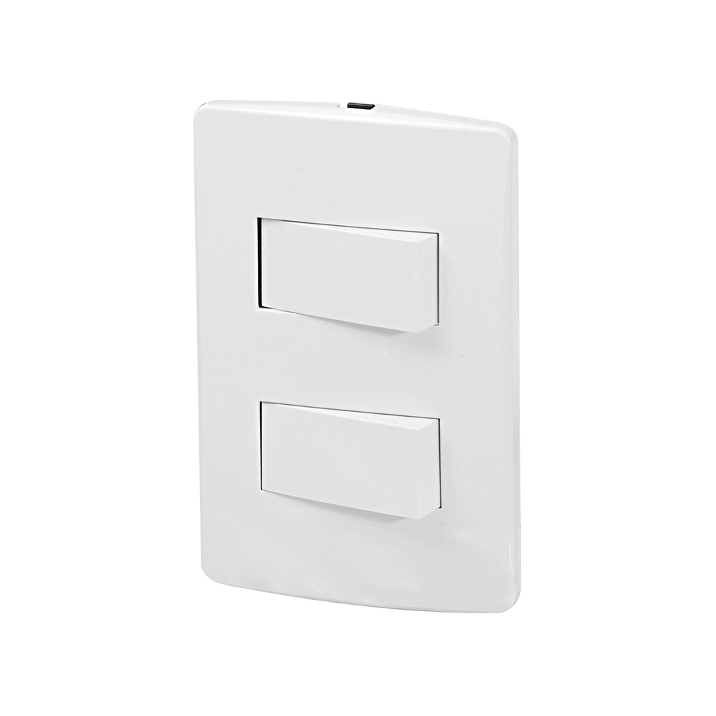 PLACA 2 APAGADORES SENCILLOS HABITAT