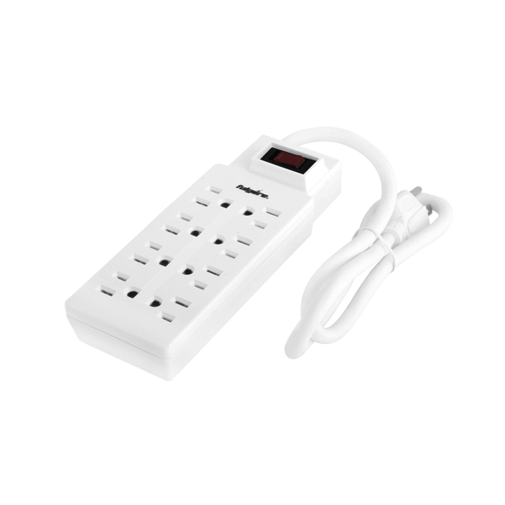 BARRA MULTICONTACTO 8 TOMAS ATERRIZADAS SUPRESOR 270J 75 CM