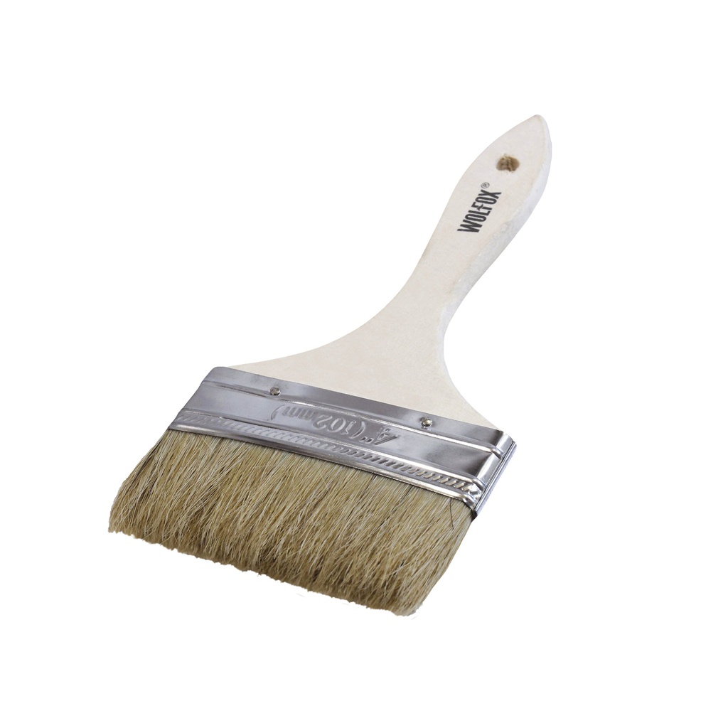 BROCHA MANGO MADERA 4"