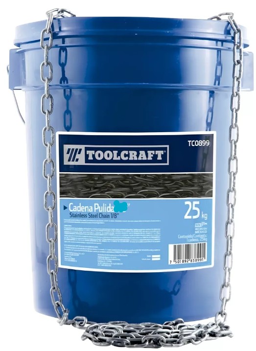 CADENA PULIDA 5/16" CUBETA 25KGS