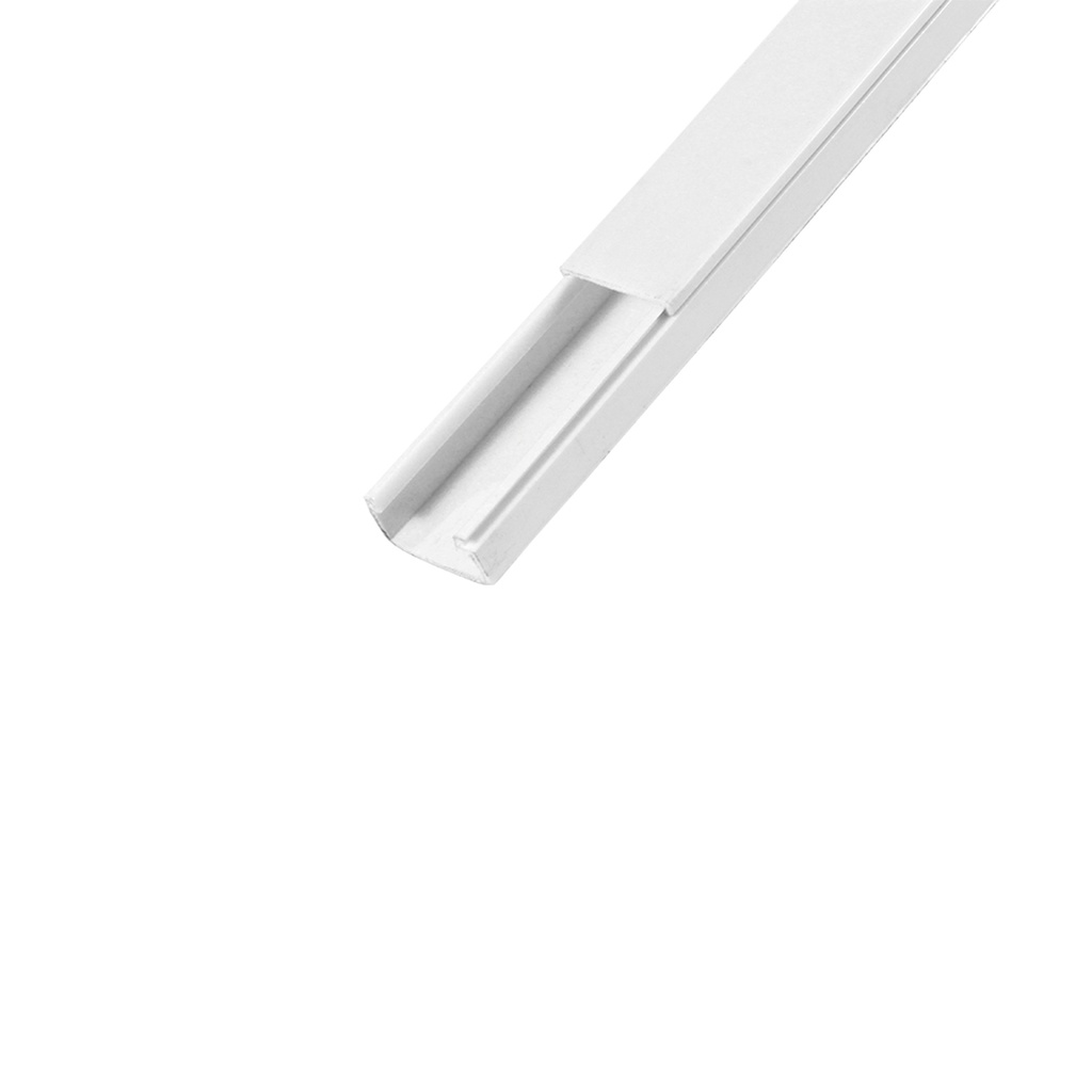 CANALETA PLASTICA C/ADHESIVO 12X12MM 1 VIA 2M LARGO