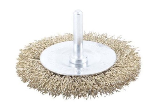 CARDA CIRCULAR VASTAGO 3" GRUESO CALIBRE 0.30 ACERO LATONADO