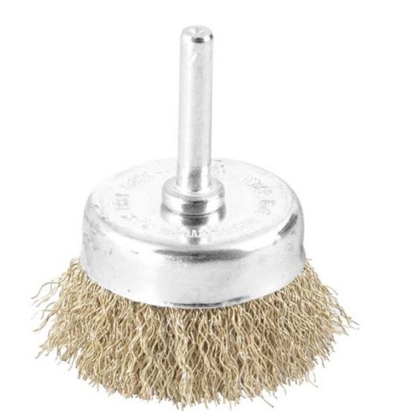 CARDA COPA VASTAGO 2 3/4" GRUESO CALIBRE 0.30 ACERO LATONADO