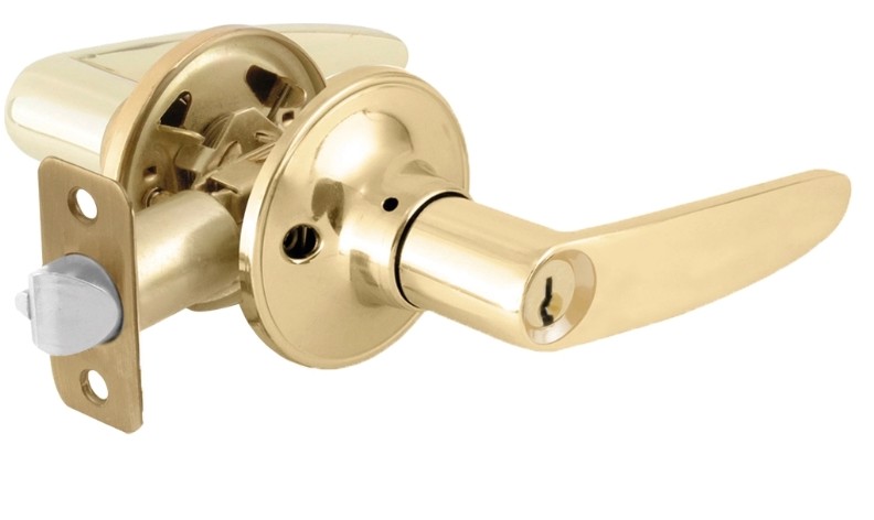 CERRADURA DE MANIJA OXFORD BAÑO LATON BRILLANTE