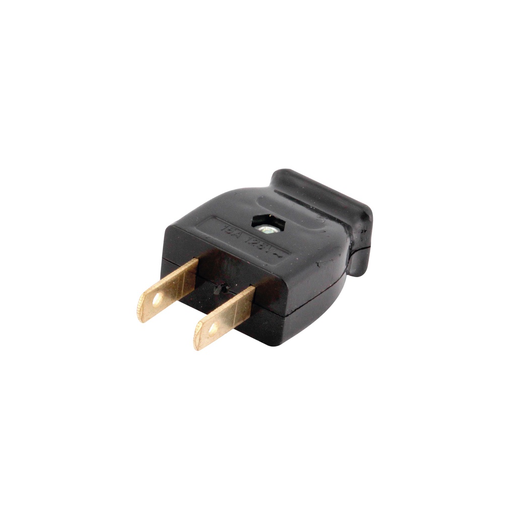 CLAVIJA DE PLASTICO PATA PLANA NEGRA