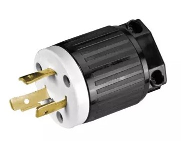 CLAVIJA SEGURIDAD MEDIA VUELTA 3P 15A 250V NYLON