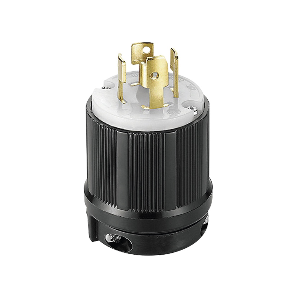 CLAVIJA SEGURIDAD MEDIA VUELTA 4P 15A 125/250V NYLON