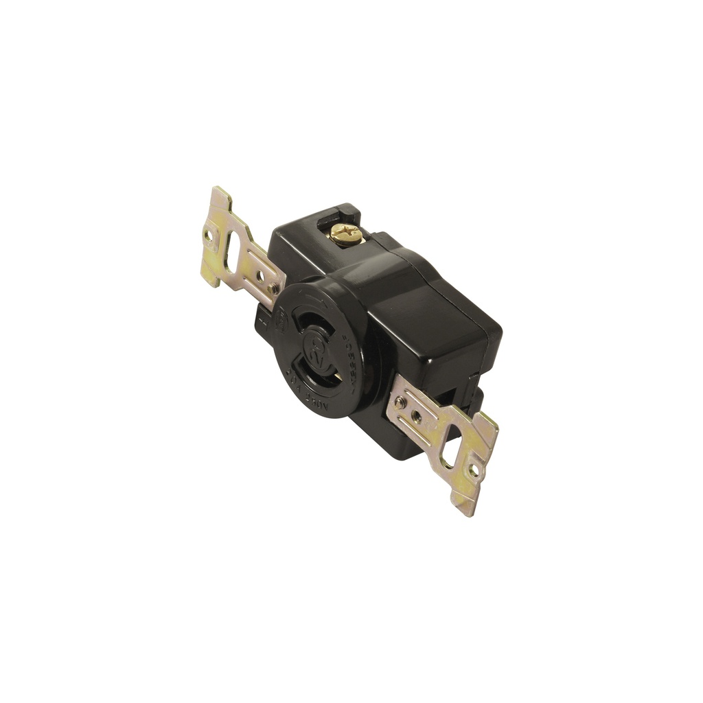 CONTACTO PARED SEGURIDAD MEDIA VUELTA 2P 20A 250V NYLON