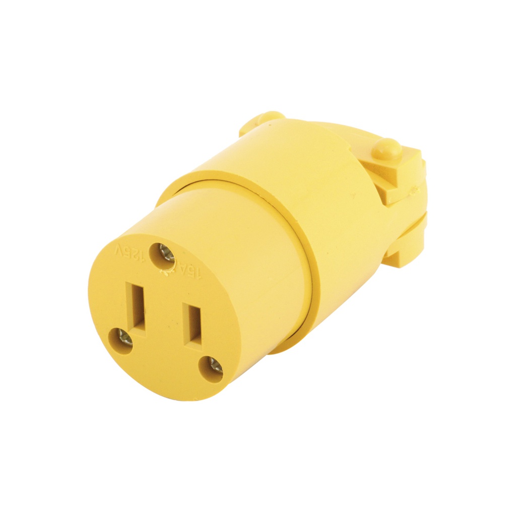 CONTACTO POLARIZADO CON ABRAZADERA PLASTICA