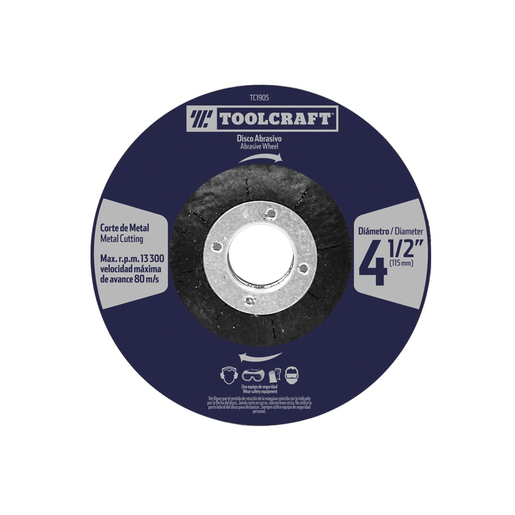 DISCO ABRASIVO CORTE DE METAL 41/2"