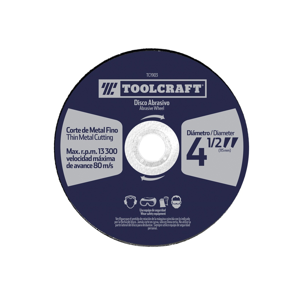 DISCO CORTE DE METAL FINO 4 1/2" 1.6MM