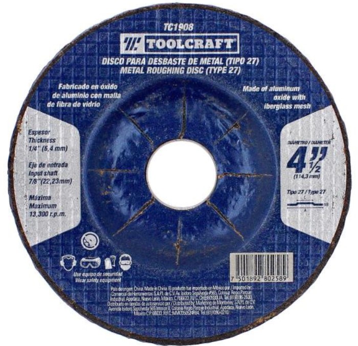 DISCO DESBASTE DE METAL 4 1/2"