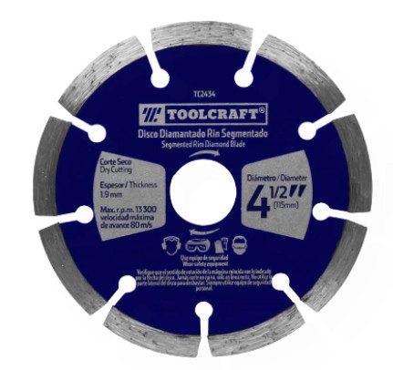 DISCO DIAMANTADO DE CORTE SEGMENTADO 4 1/2"
