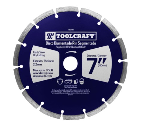 DISCO DIAMANTADO DE CORTE SEGMENTADO 7"