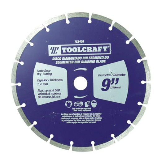 DISCO DIAMANTADO DE CORTE SEGMENTADO 9"