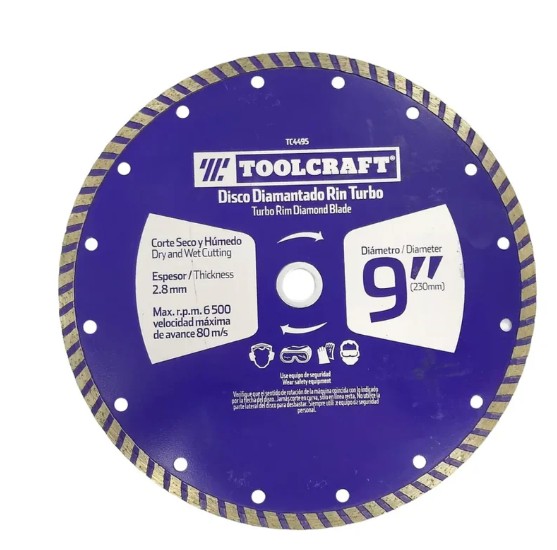 DISCO DIAMANTADO DE CORTE TURBO 9"