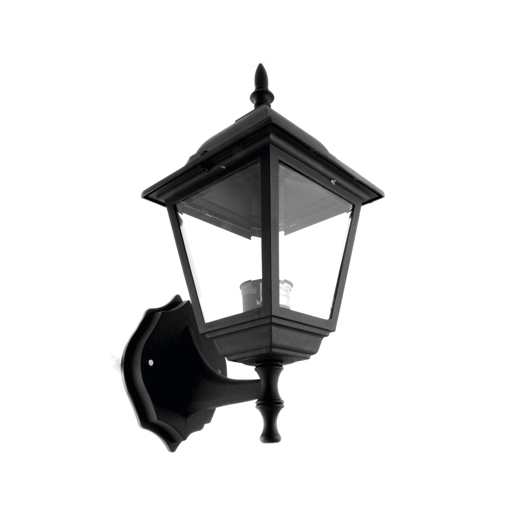 FAROL DE PARED CUADRADO SOPORTADO NEGRO