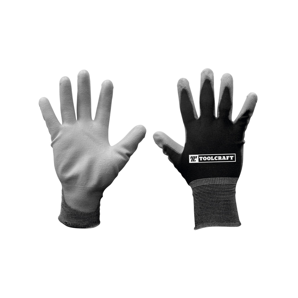 GUANTES DE NYLON ELASTICO RECUBIERTO DE POLIURETANO MEDIANOS