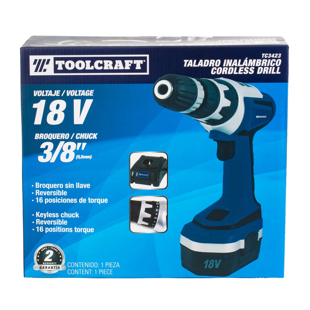 TALADRO INALAMBRICO 3/8 18V