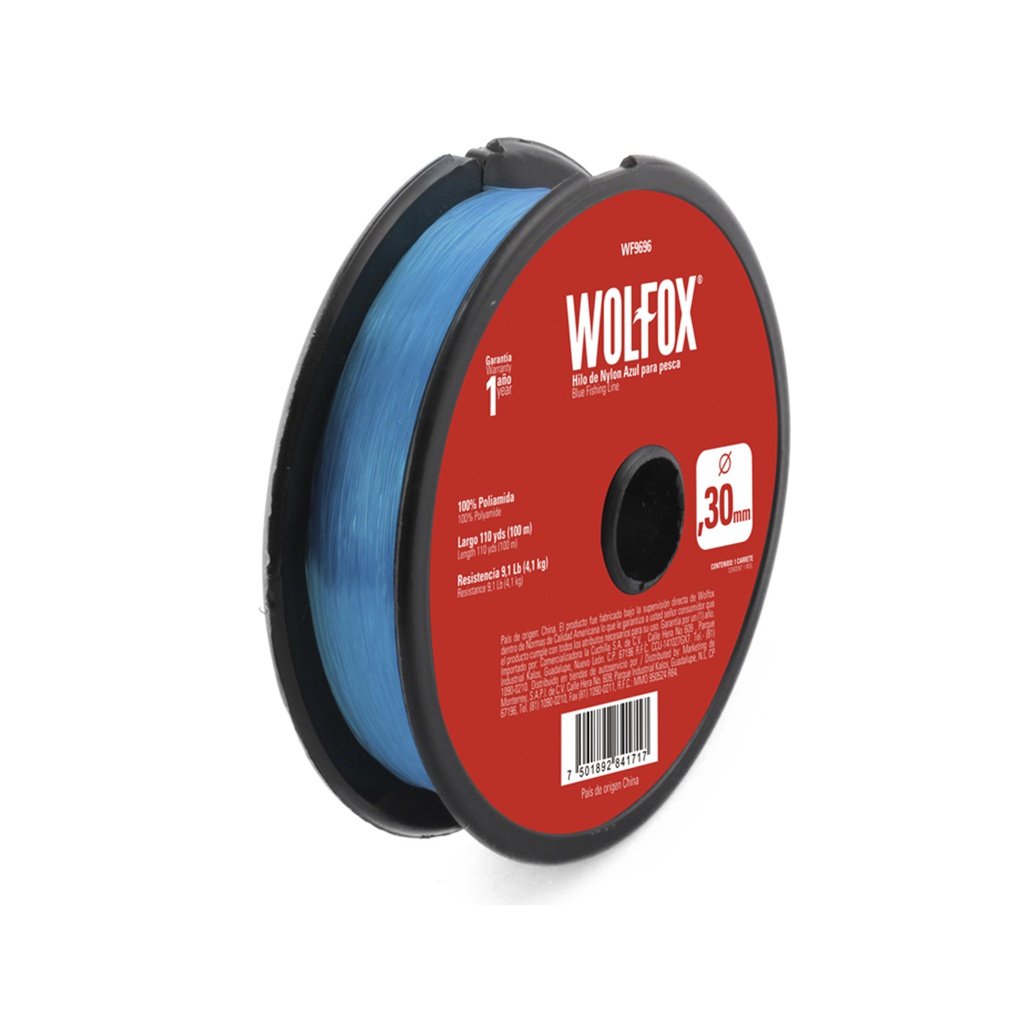 HILO DE NYLON PARA PESCA 0.30MMAZUL 100M