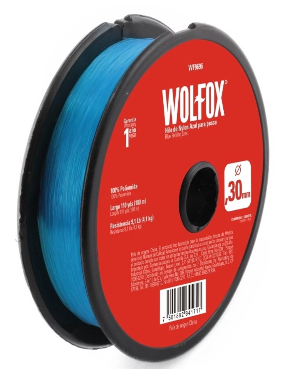 HILO DE NYLON PARA PESCA 0.7MMAZUL 100M