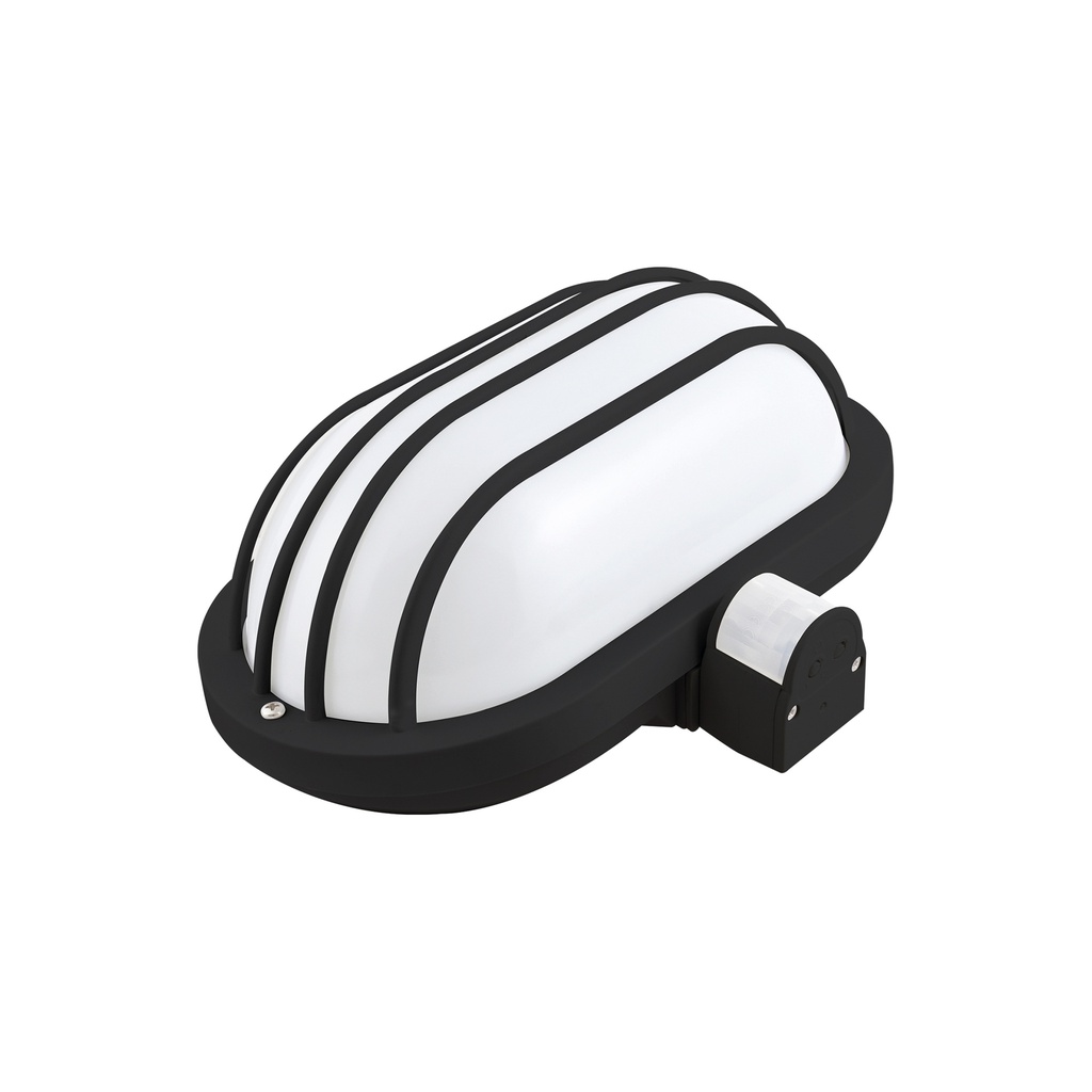 LUMINARIO CON SENSOR DE MOVIMIENTO INFRAROJO NEGRO