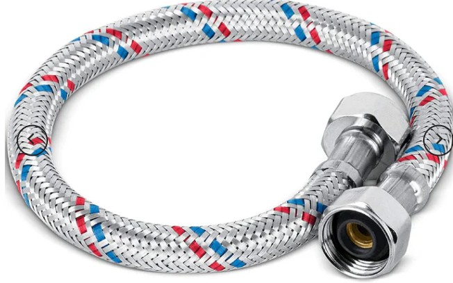 MANGUERA FLEXIBLE ALUMINIO AGUA 1/2"X 7/8" 50CM