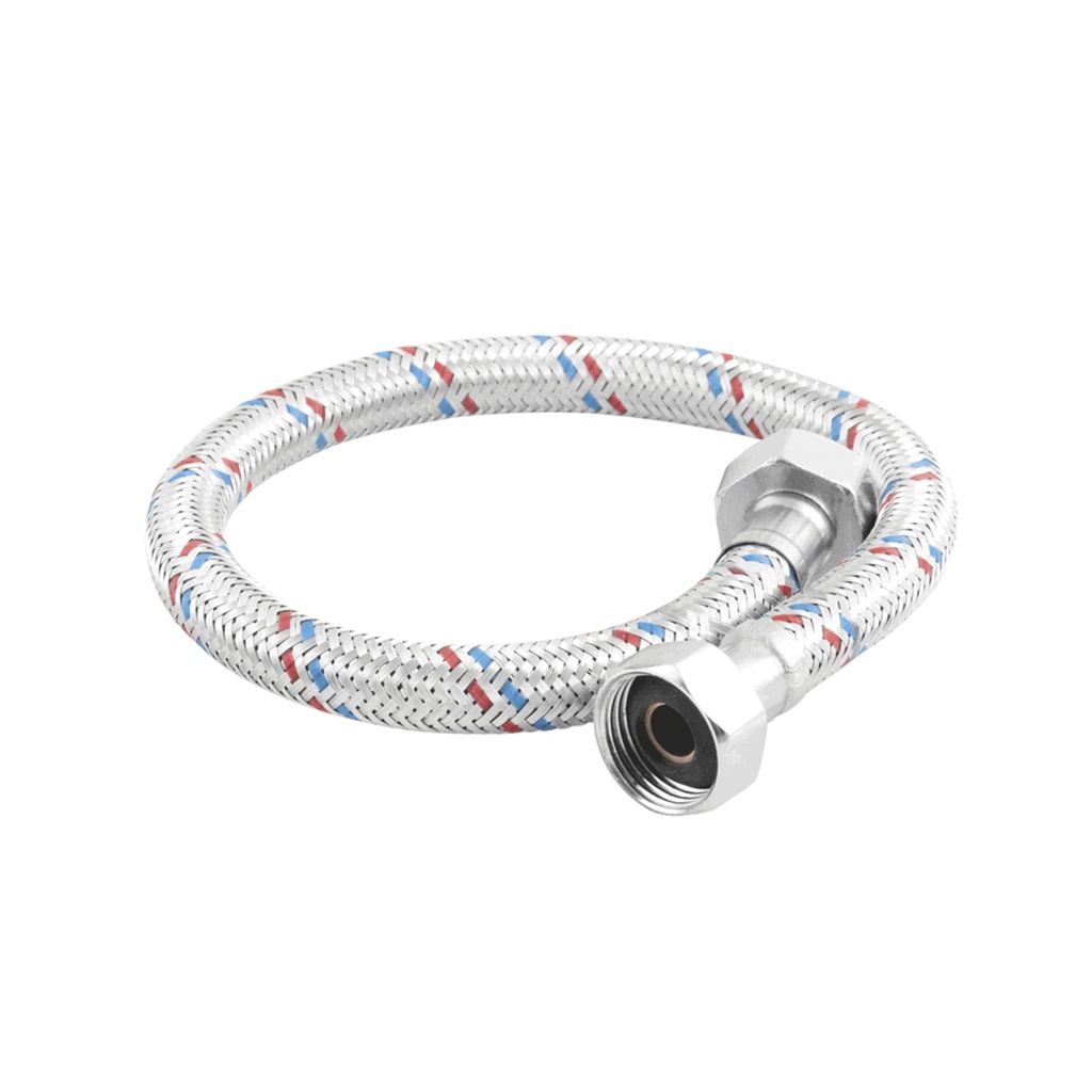 MANGUERA FLEXIBLE DE ALUMINIOPARA AGUA / WC 1/2" X 7/8" X 3
