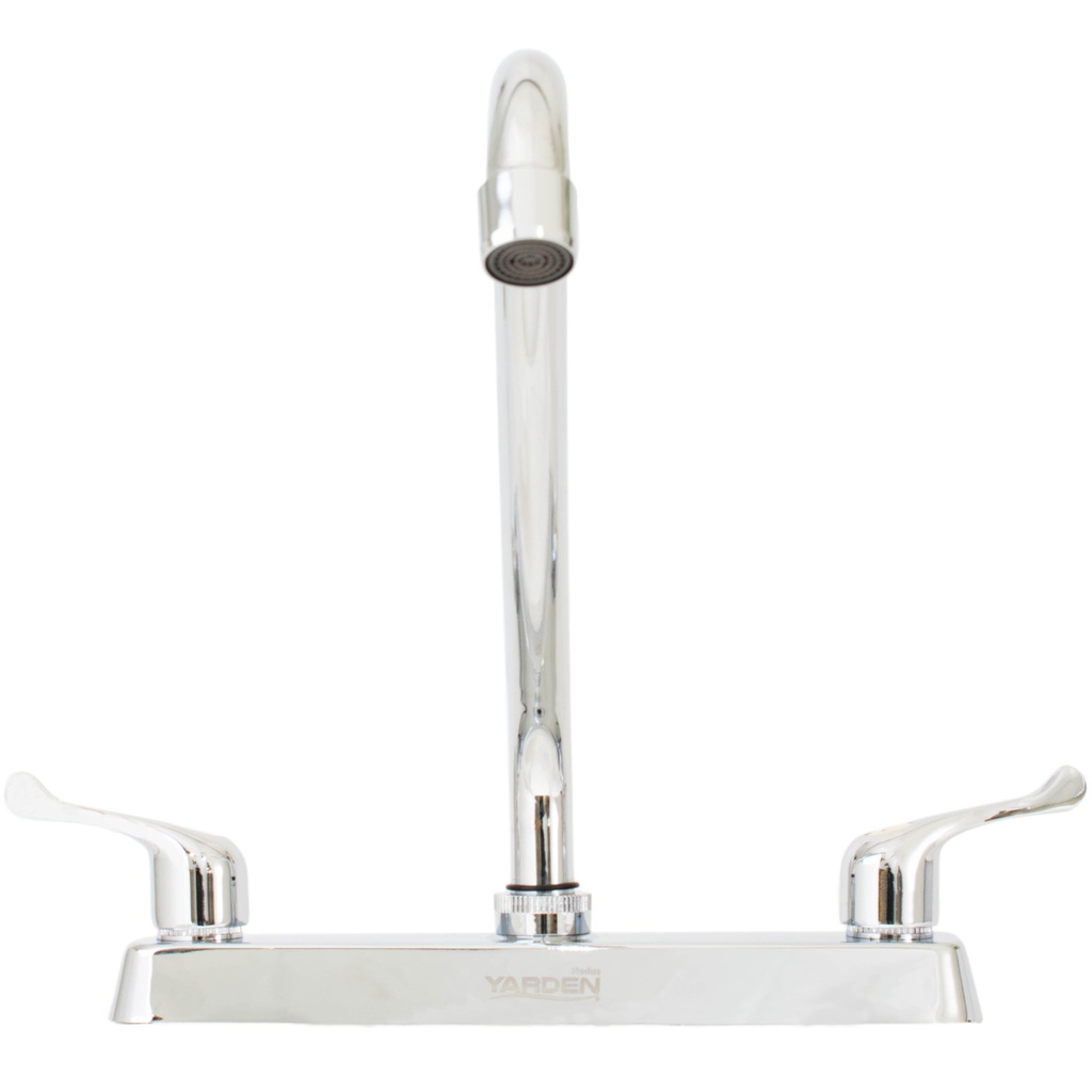 MEZCLADORA FREGADERO 8" CUELLO LARGO MANERAL PALANCA