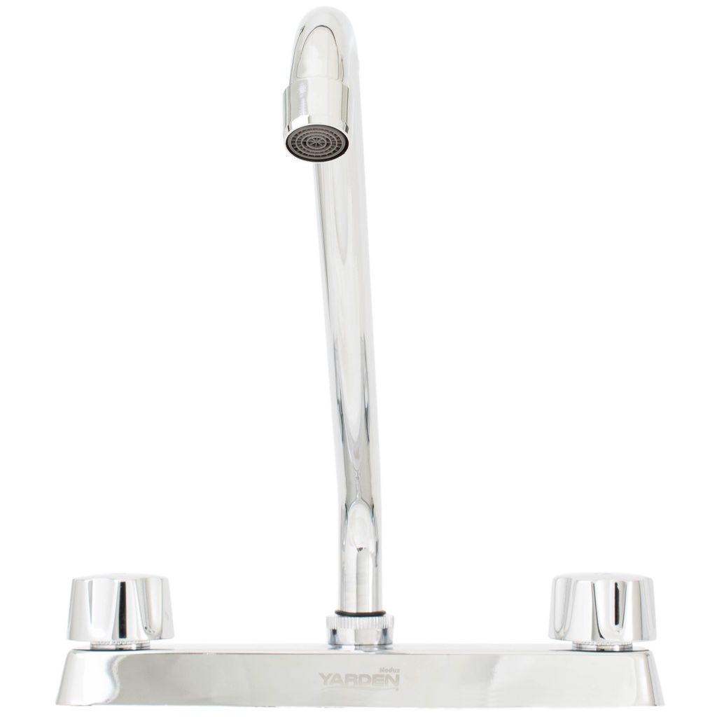 MEZCLADORA FREGADERO 8" CUELLO LARGO MANERAL REDONDO