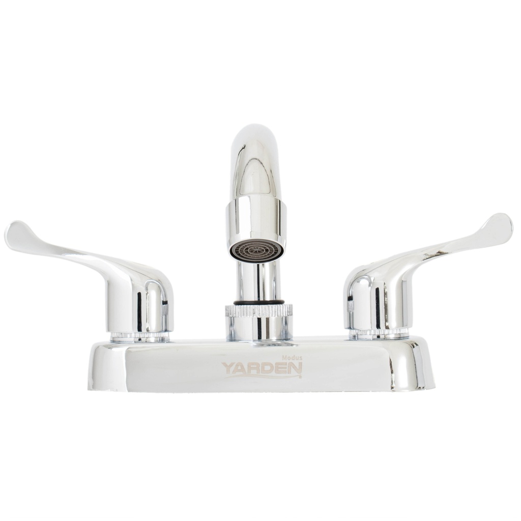 MEZCLADORA LAVABO 4" CUELLO CURVO MANERAL PALANCA