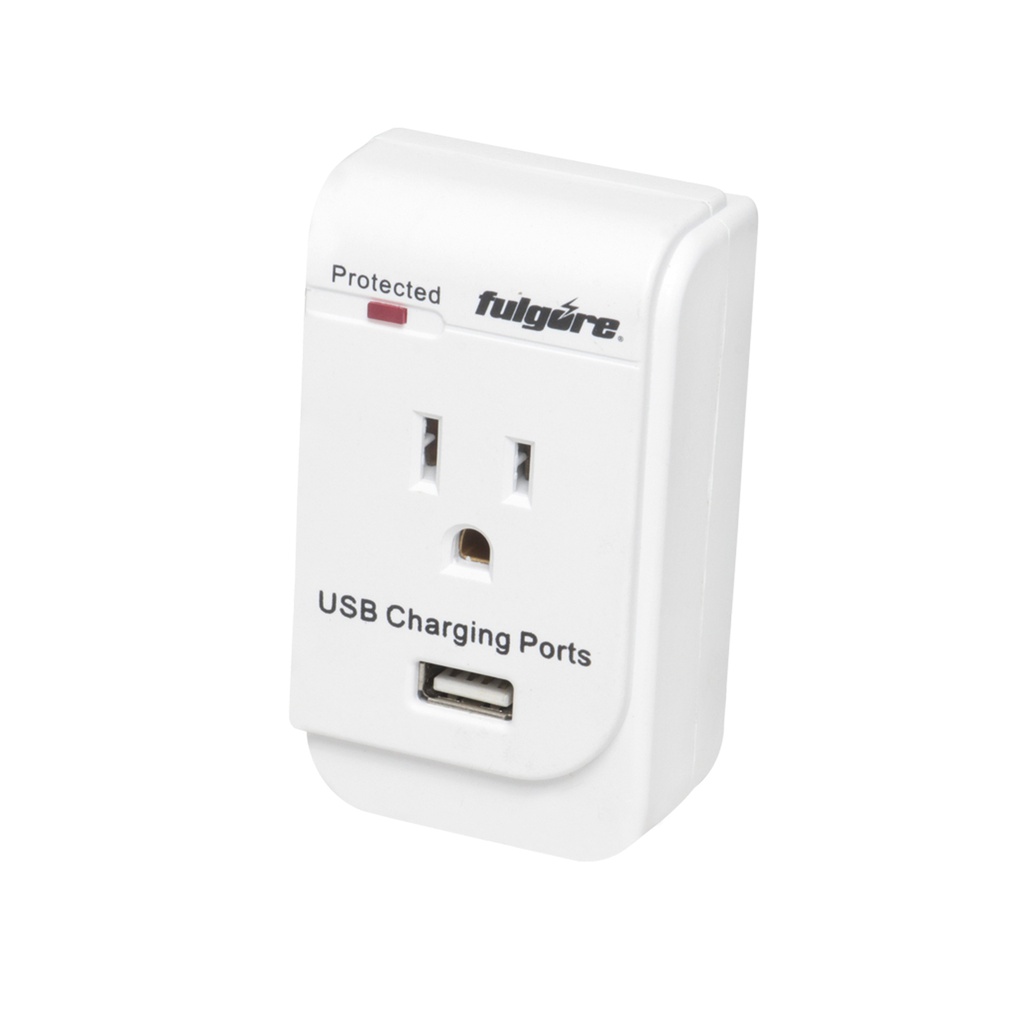 MULTICONTACTO 1 TOMA ATERRIZADA 1 USB SUPRESOR 150J