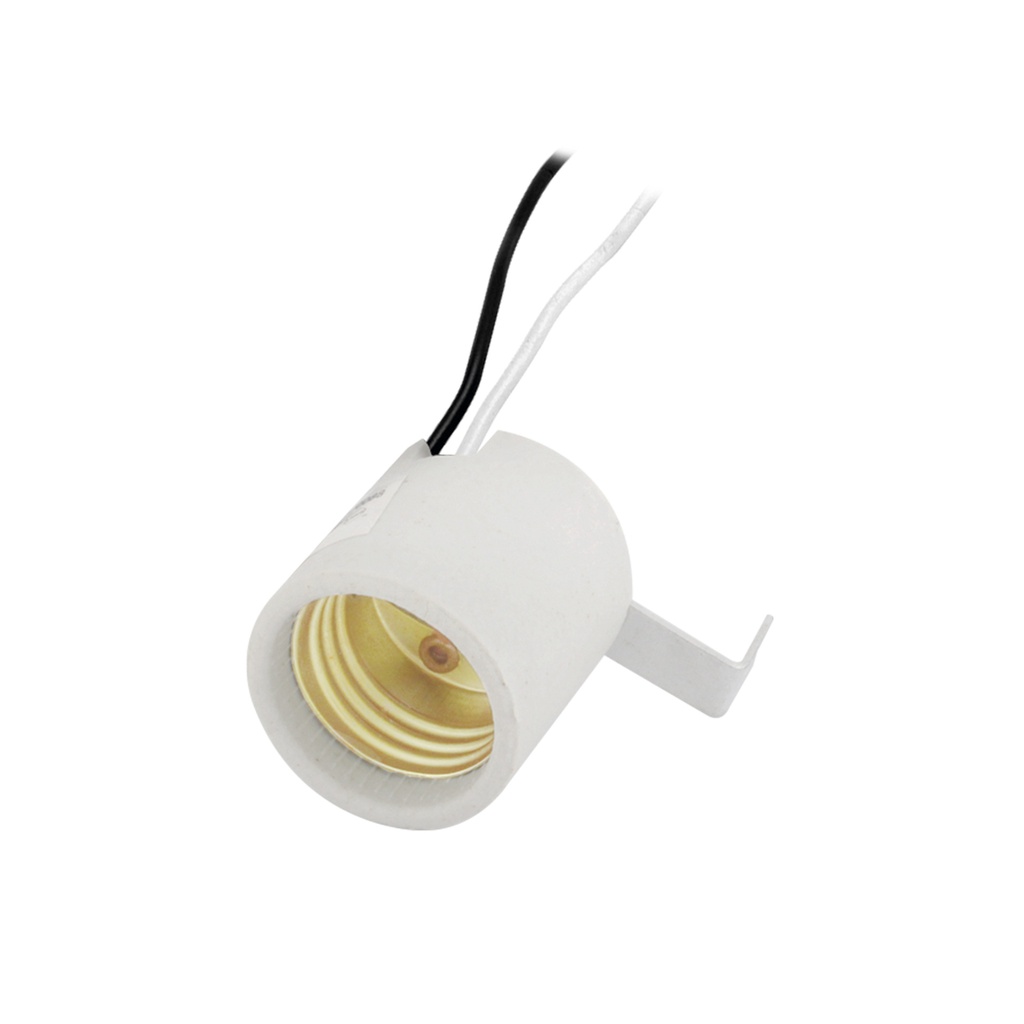 SOCKET PORCELANA PARA CANDIL CON SOPORTE ESCUADRA