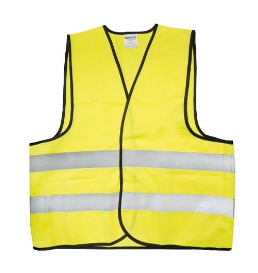 CHALECO DE SEGURIDAD CON CINTAS REFLEJANTES AMARILLO