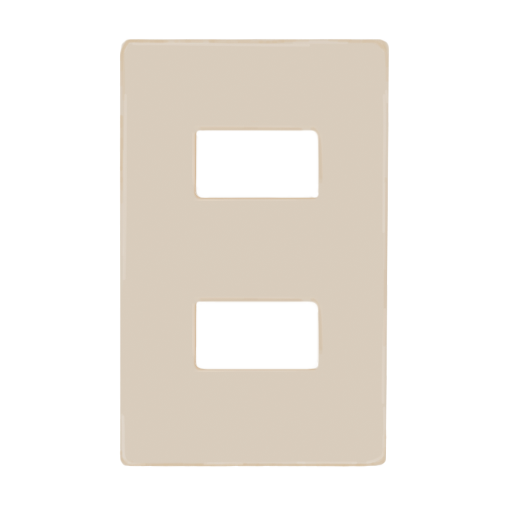 PLACA DE PLASTICO MARFIL DOBLE DE 72 mm