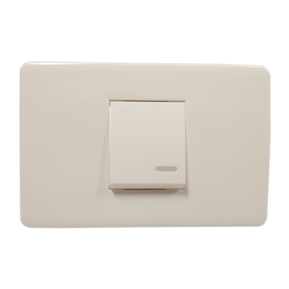 APAGADOR SENCILLO CON PLACA MARFIL 36 mm10 A  250 V