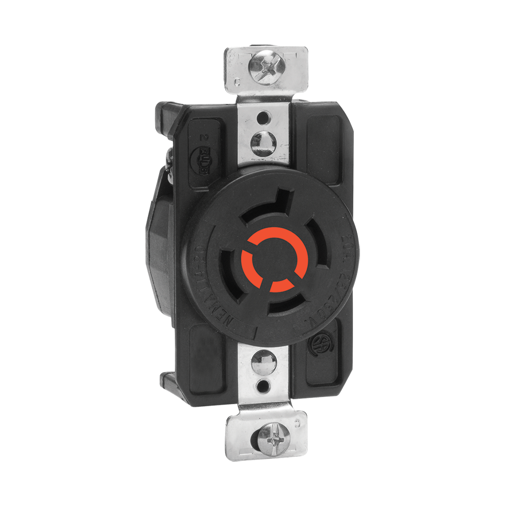 RECEPTACULO MEDIA VUELTA 3 POLOS 4 HILOS