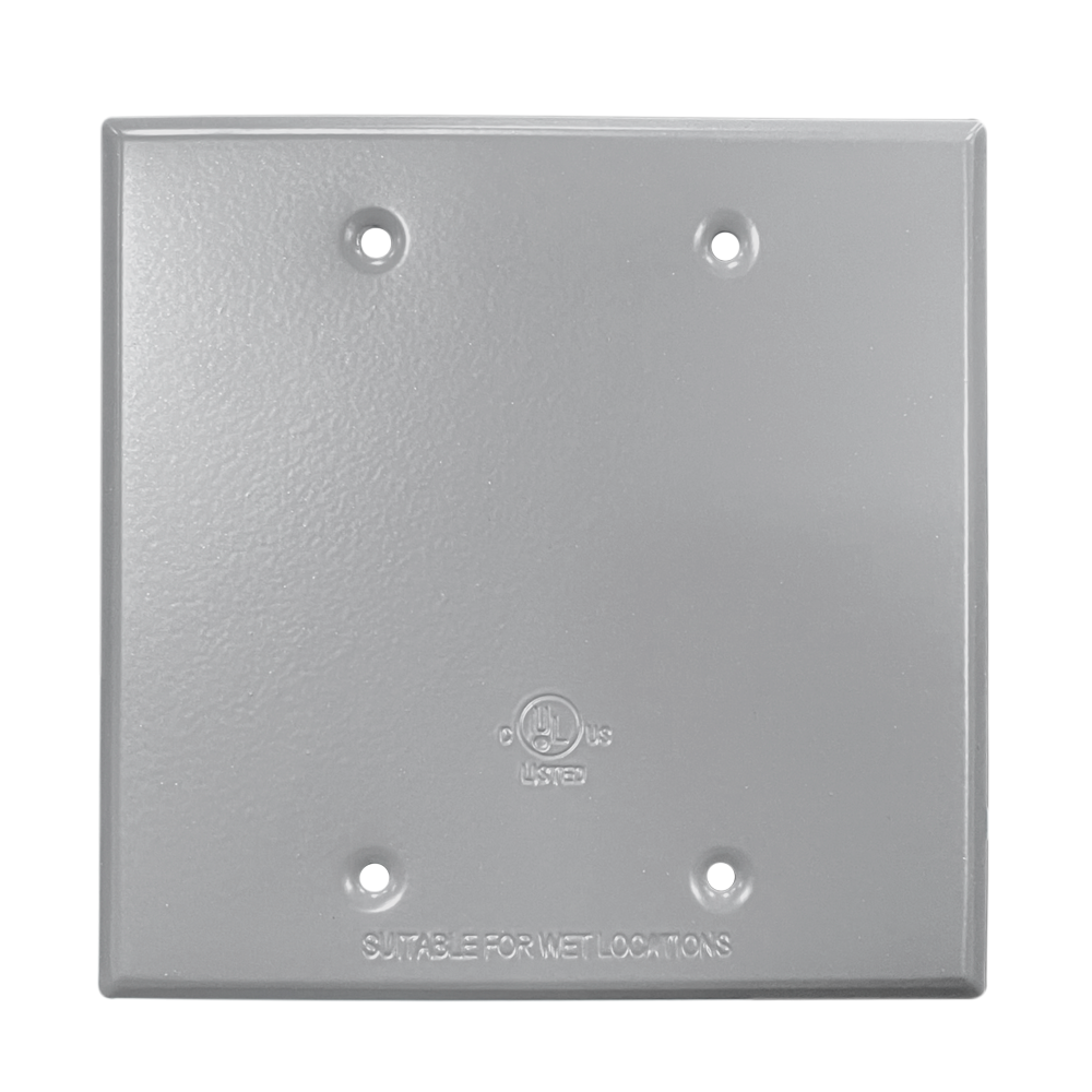 PLACA CIEGA DE ALUMINIO PARA CAJA CUADRADA 4 ½” X 4 ½” 