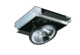 CARCASA CUADRADA DE EMPOTRAR DIRIGIBLE 1 SALIDA AR111 NEGRO