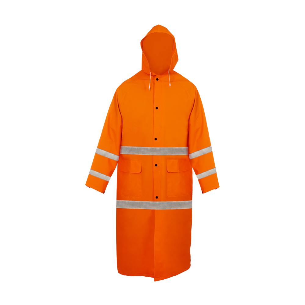 GABARDINA NARANJA IMPERMEABLE CON REFLEJANTE TALLA GRANDE