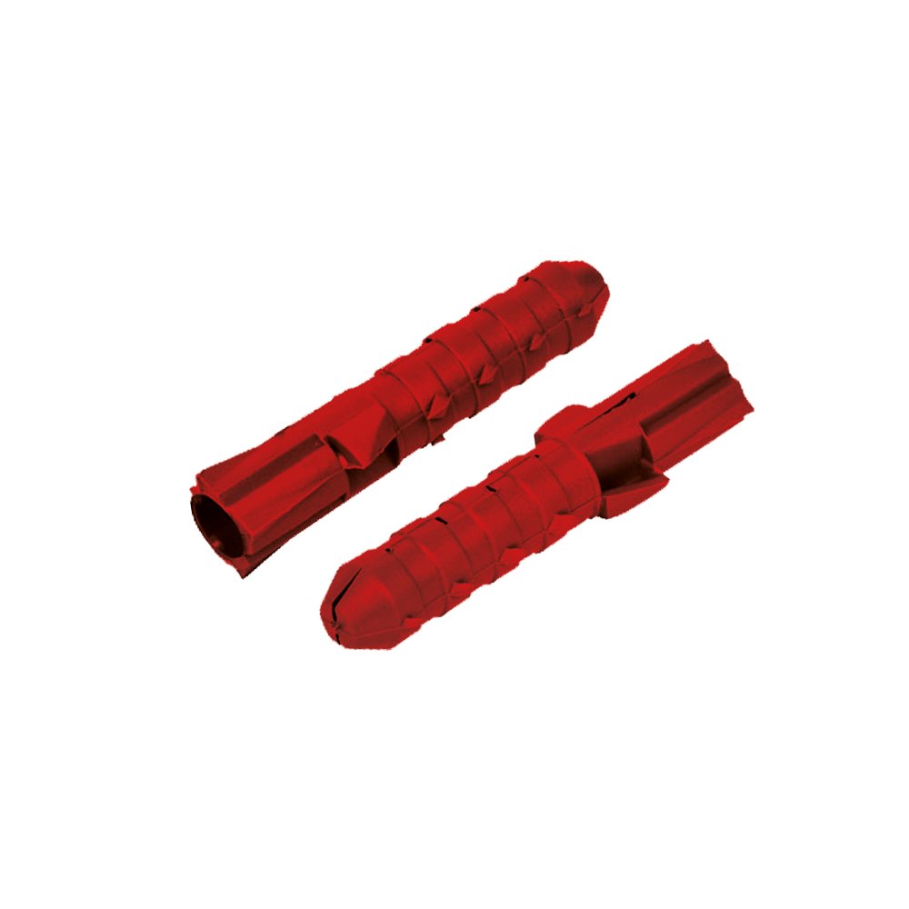 TAQUETES DE PLASTICO 1/4” (6 mm) ROJO