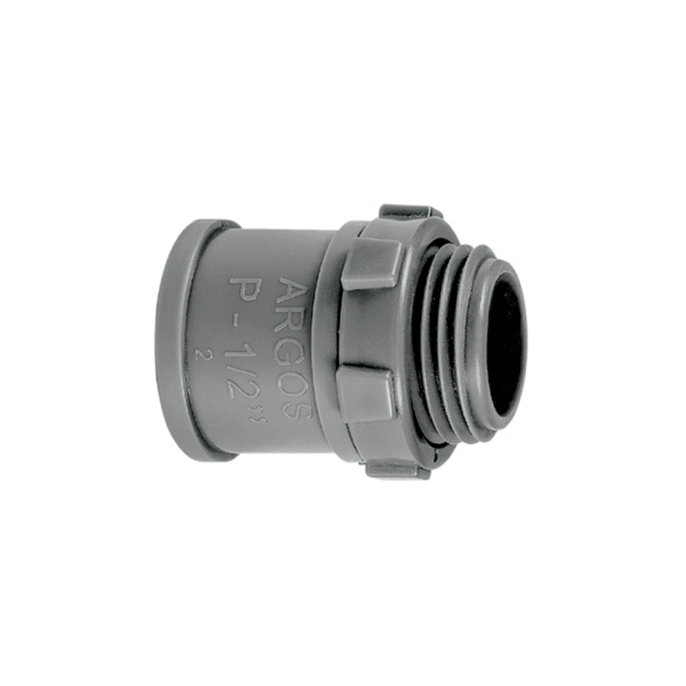 CONECTOR DE PVC LIGERO 38 1 1/2&quot; GRIS